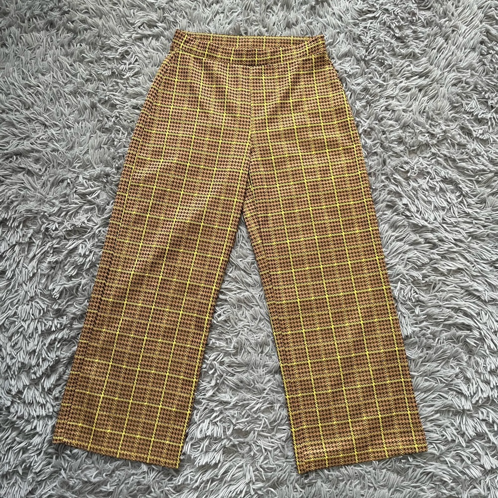 Zara TRF cropped wide leg pants